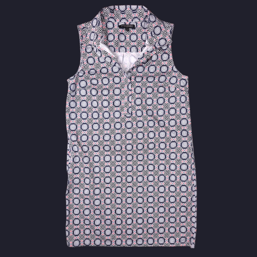 BANANA REPUBLIC FIT AND FLARE COULD SHOULDER DRESS